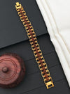 Genuine Paanch Mukhi Modern Rudraksha Bracelet With Gold Plating.