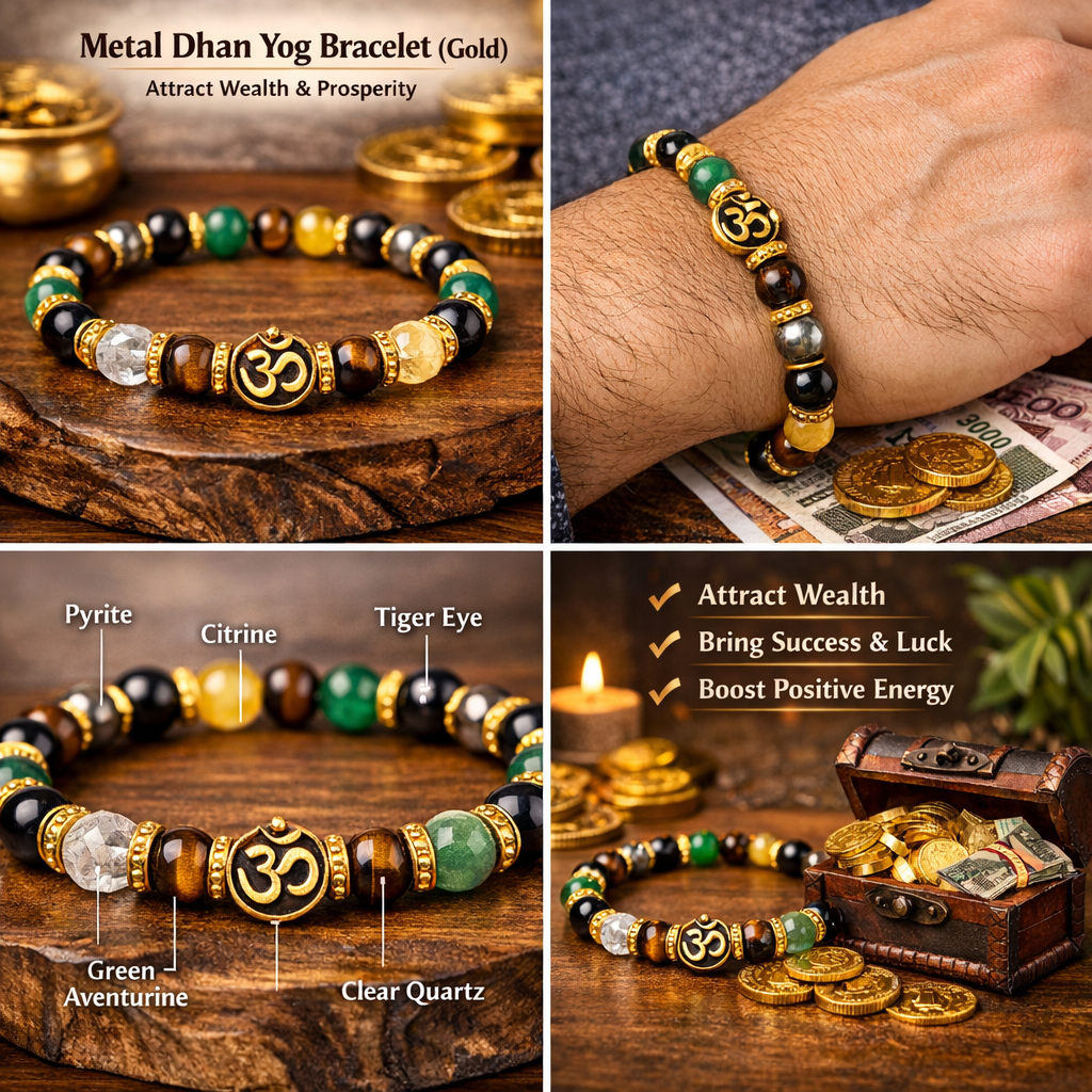 Metal Dhan Yog Bracelet (Good) – Wealth and Prosperity Crystal Bracelet