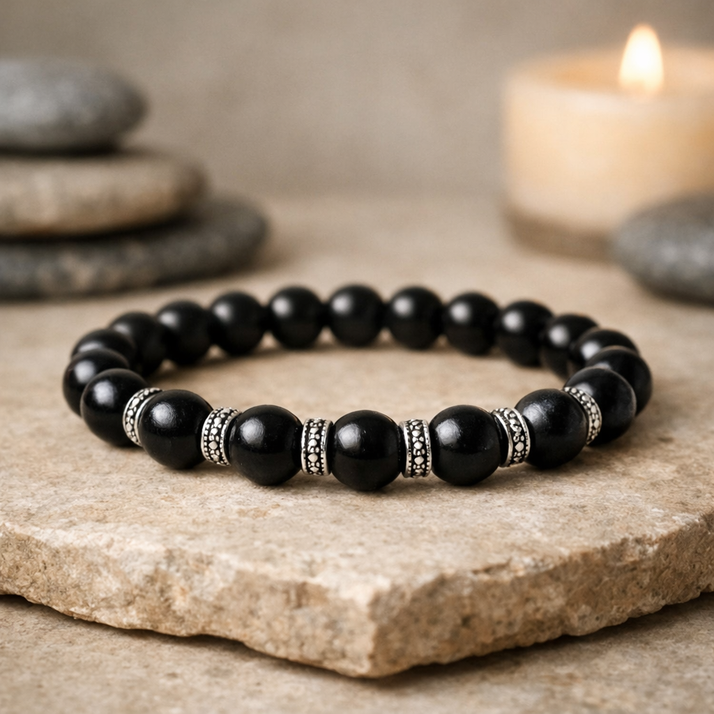 Karungali Bracelet for Men & Women | Black Beads Spiritual Bracelet | Stylish Daily Wear Jewelry India