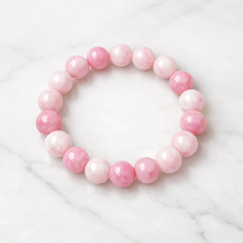 Pink Crystal Bracelet for Women | Stylish Daily Wear Jewelry | Elegant Love Theme Bracelet India